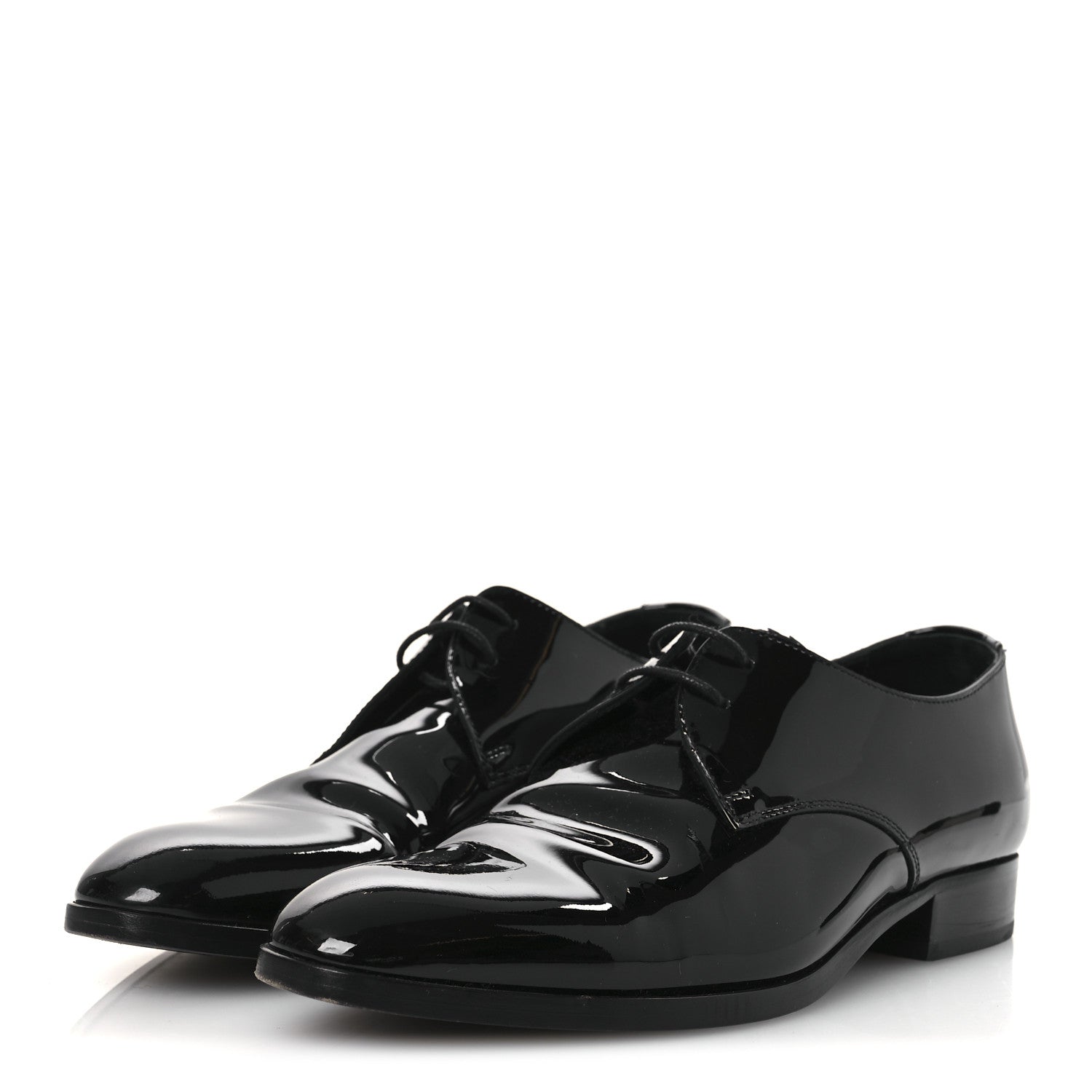 Patent Baltimora Lace Up Derby Shoes 39.5 Black