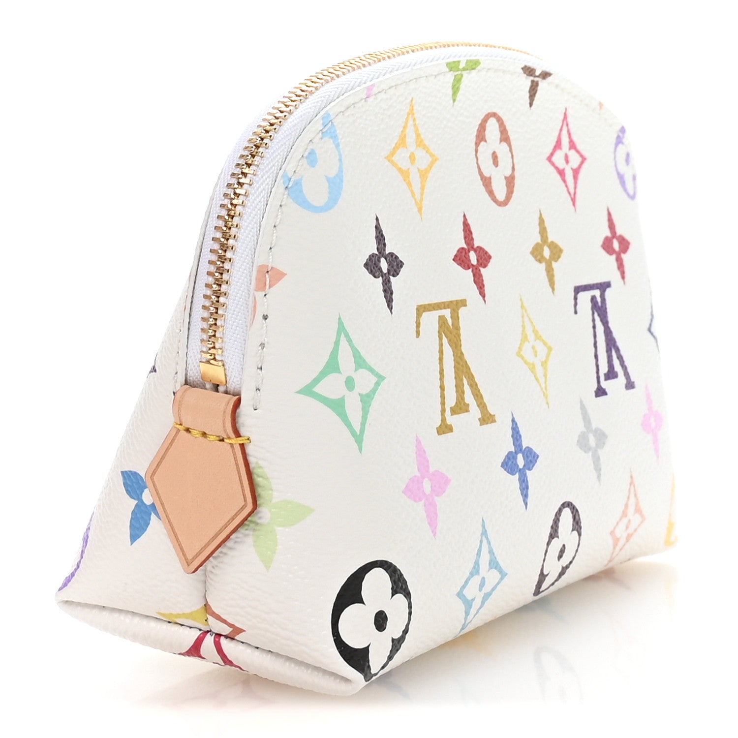 LV x TM Monogram Multicolor Cosmetic Pouch PM White