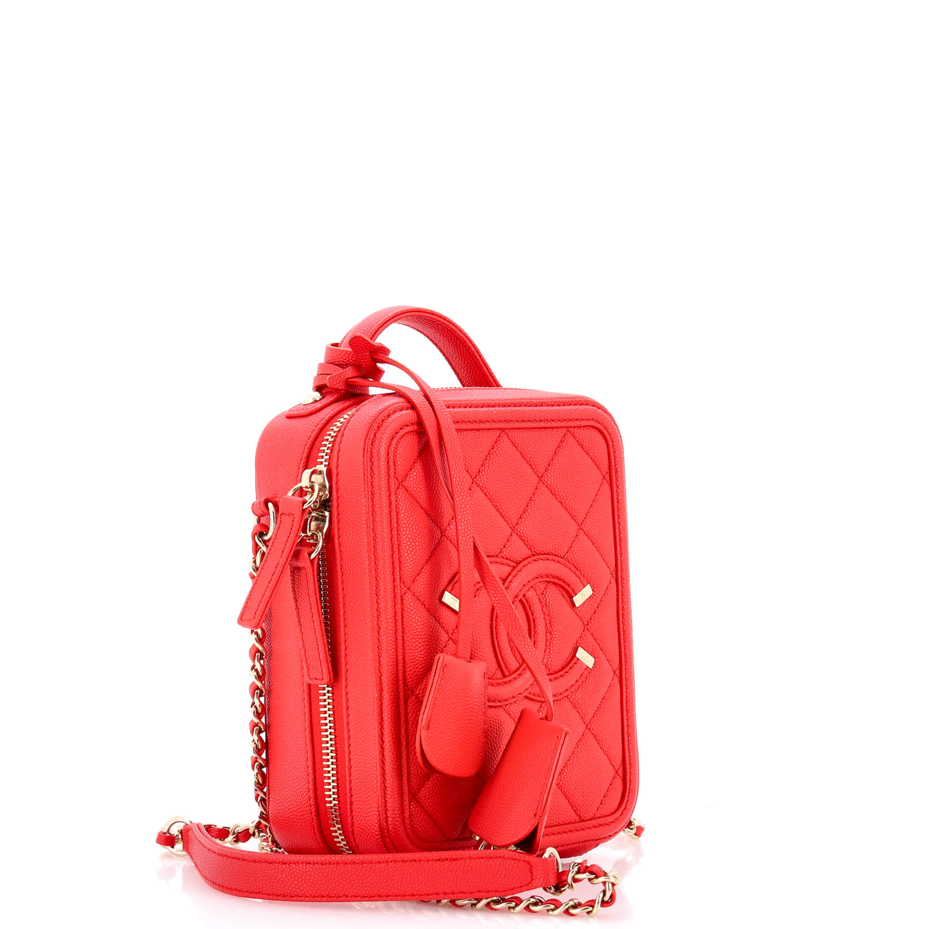 Filigree Vertical Vanity Case Quilted Caviar