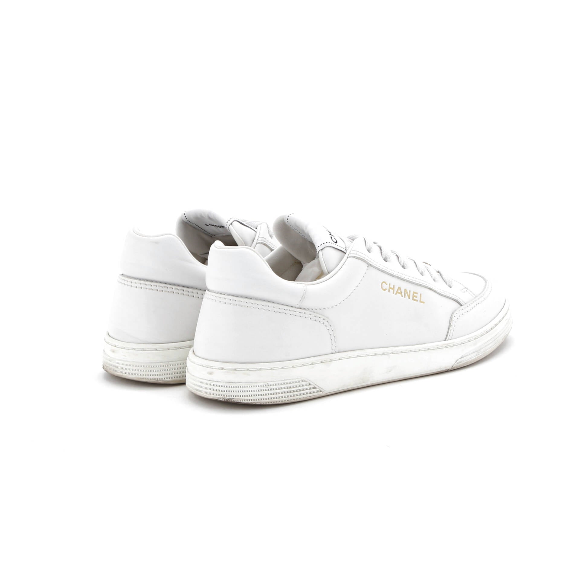 Women's CC Logo Low-Top Sneakers Leather