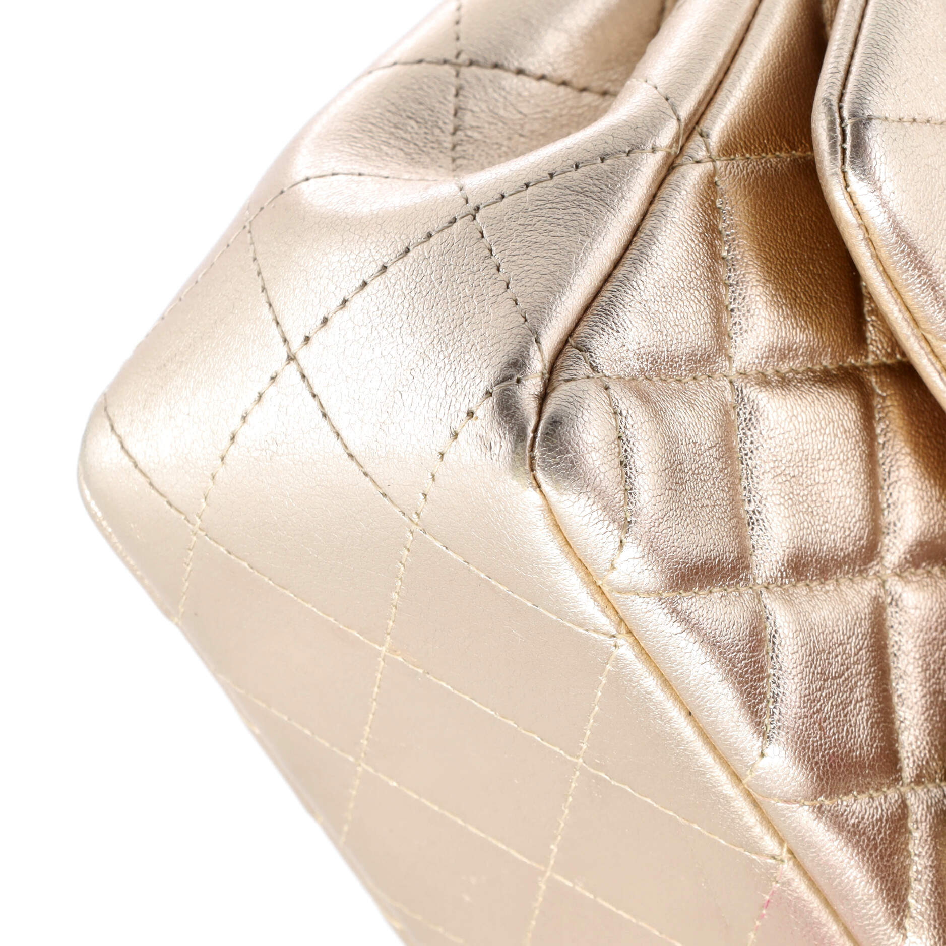 Classic Single Flap Bag Quilted Metallic Lambskin Mini