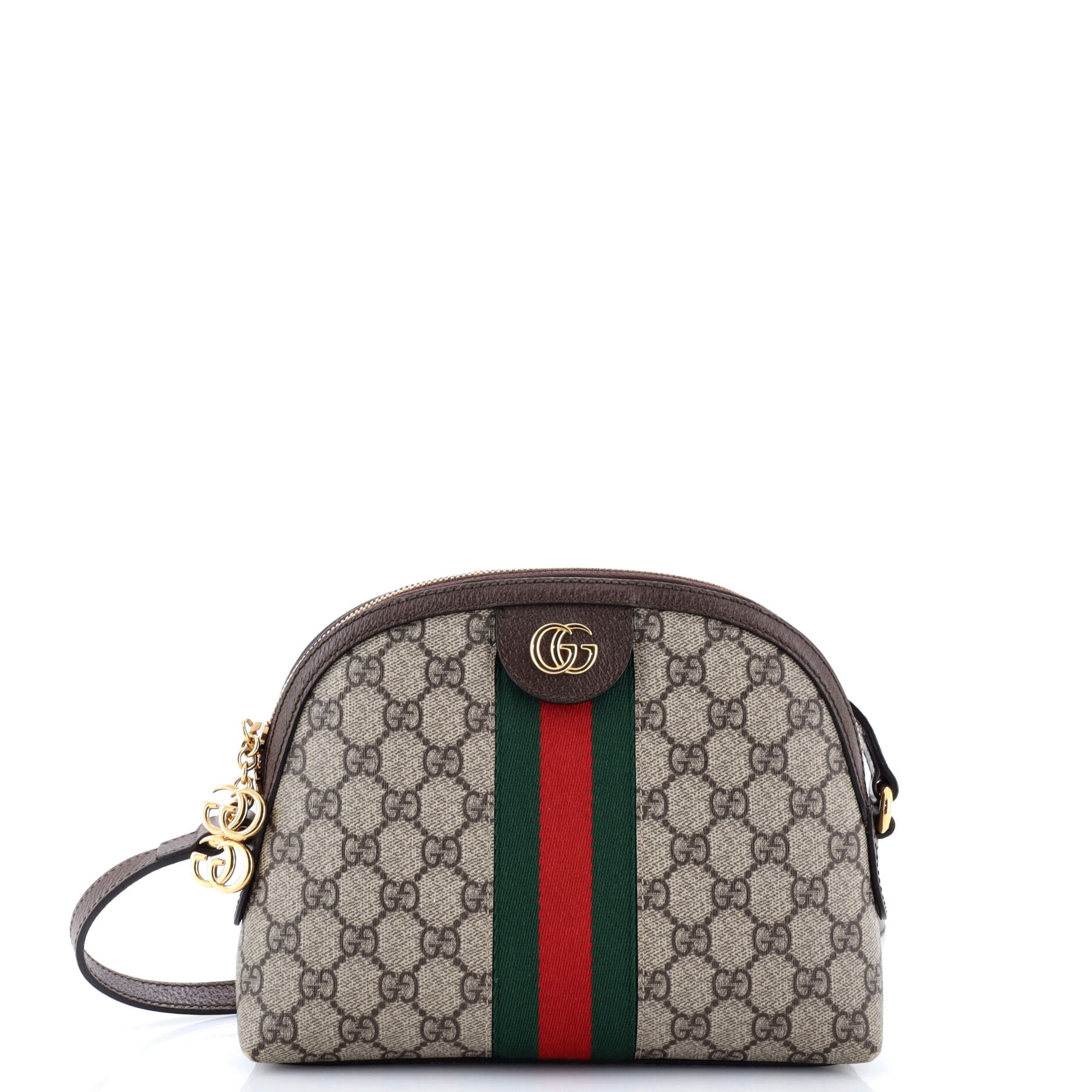 Ophidia Dome Shoulder Bag GG Coated Canvas Small