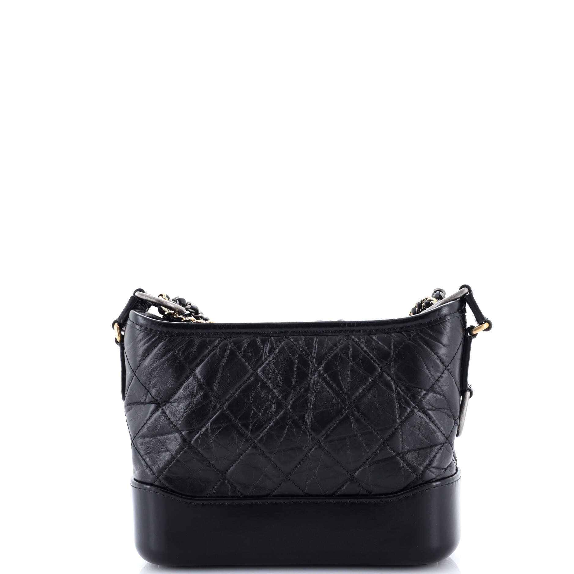 Gabrielle Hobo Embellished Quilted Aged Calfskin Small