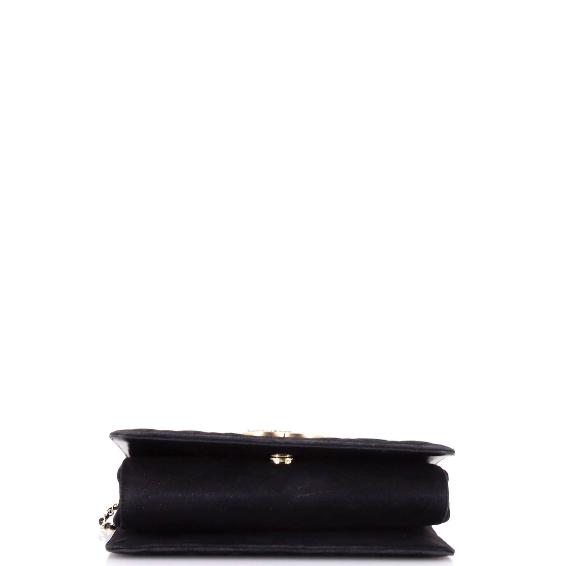 CC Chain Full Flap Bag Quilted Suede with Faux Pearls and Crystals