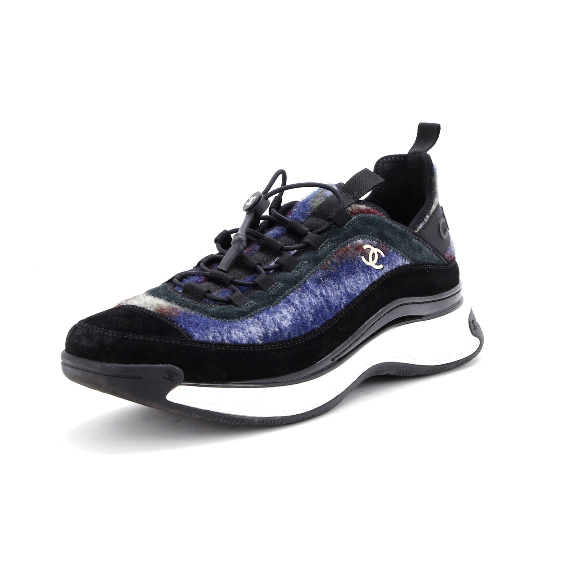 Men's CC Cap Toe Logo Sneakers Suede and Wool