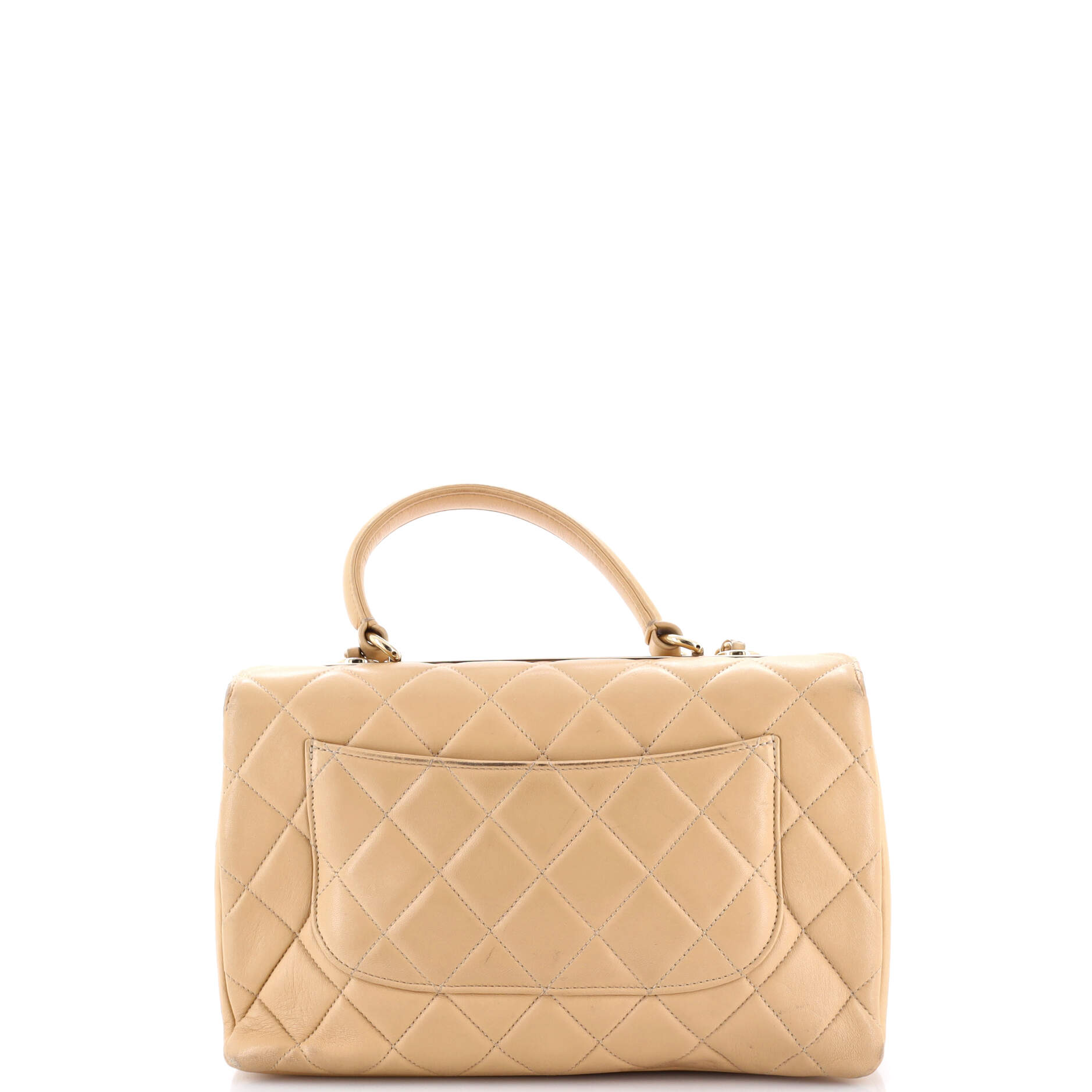 Trendy CC Top Handle Bag Quilted Lambskin Medium