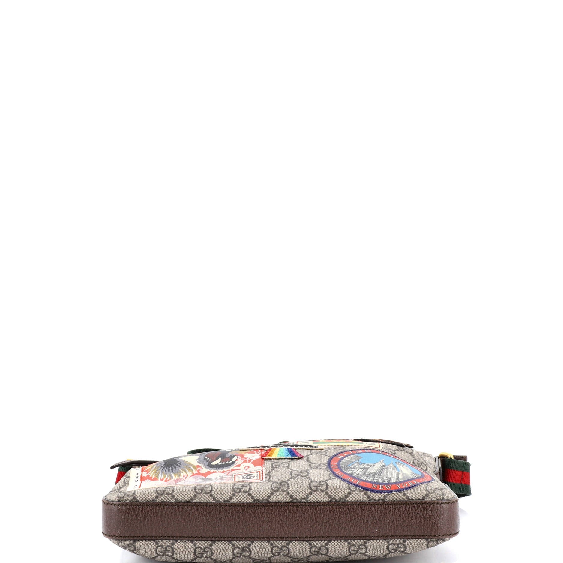 Courrier Zip Messenger GG Coated Canvas with Applique Medium