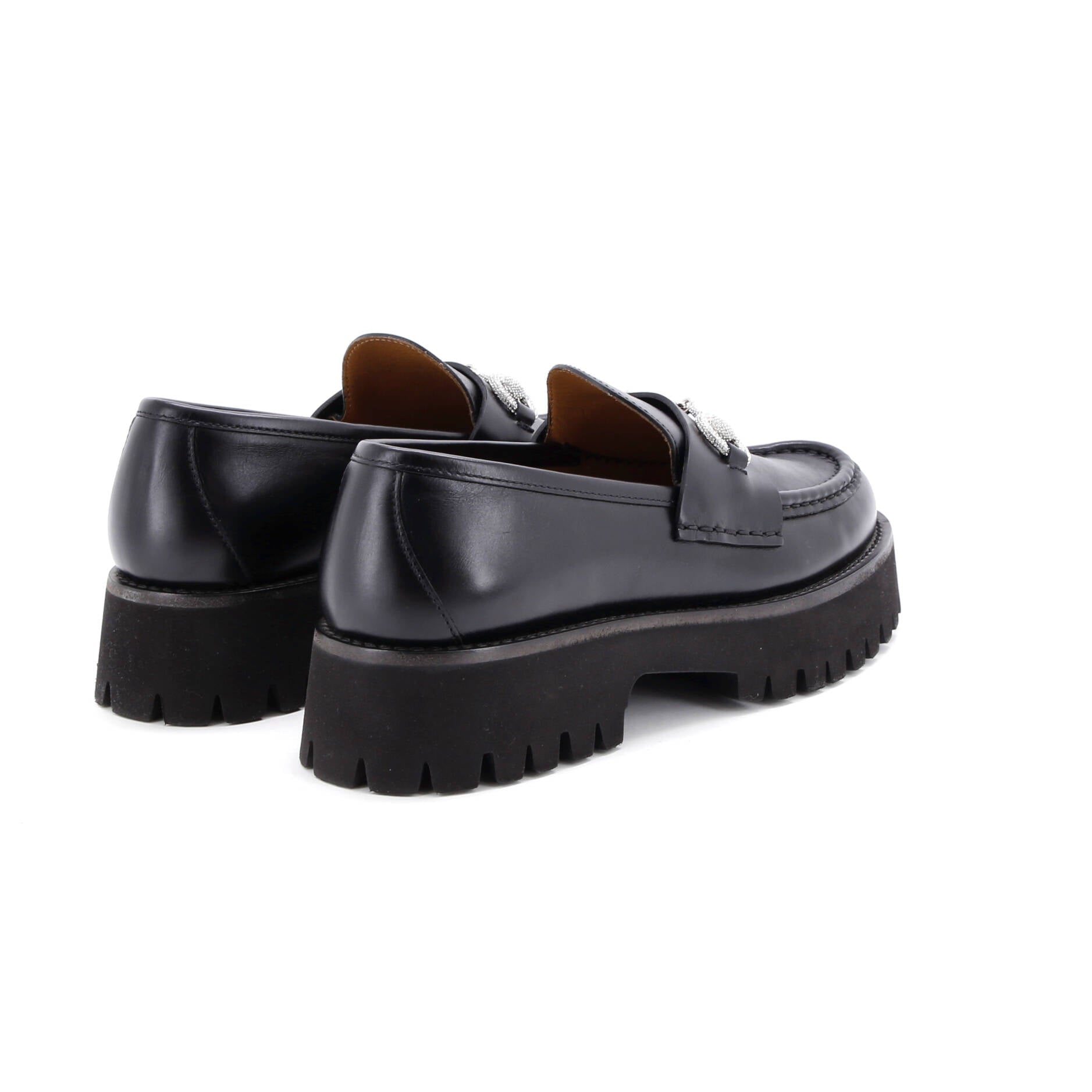 Women's Harald Horsebit Loafers Leather with Crystal Detail