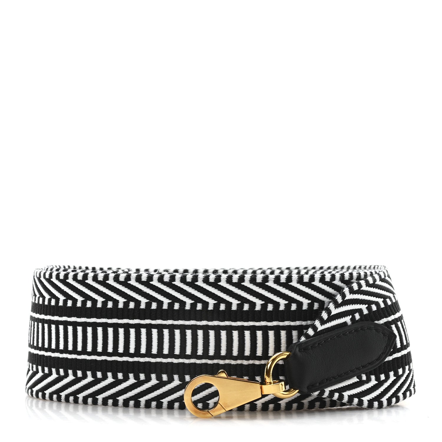 Toile Swift 50mm Sangle Cavale Shoulder Strap Black Ecru