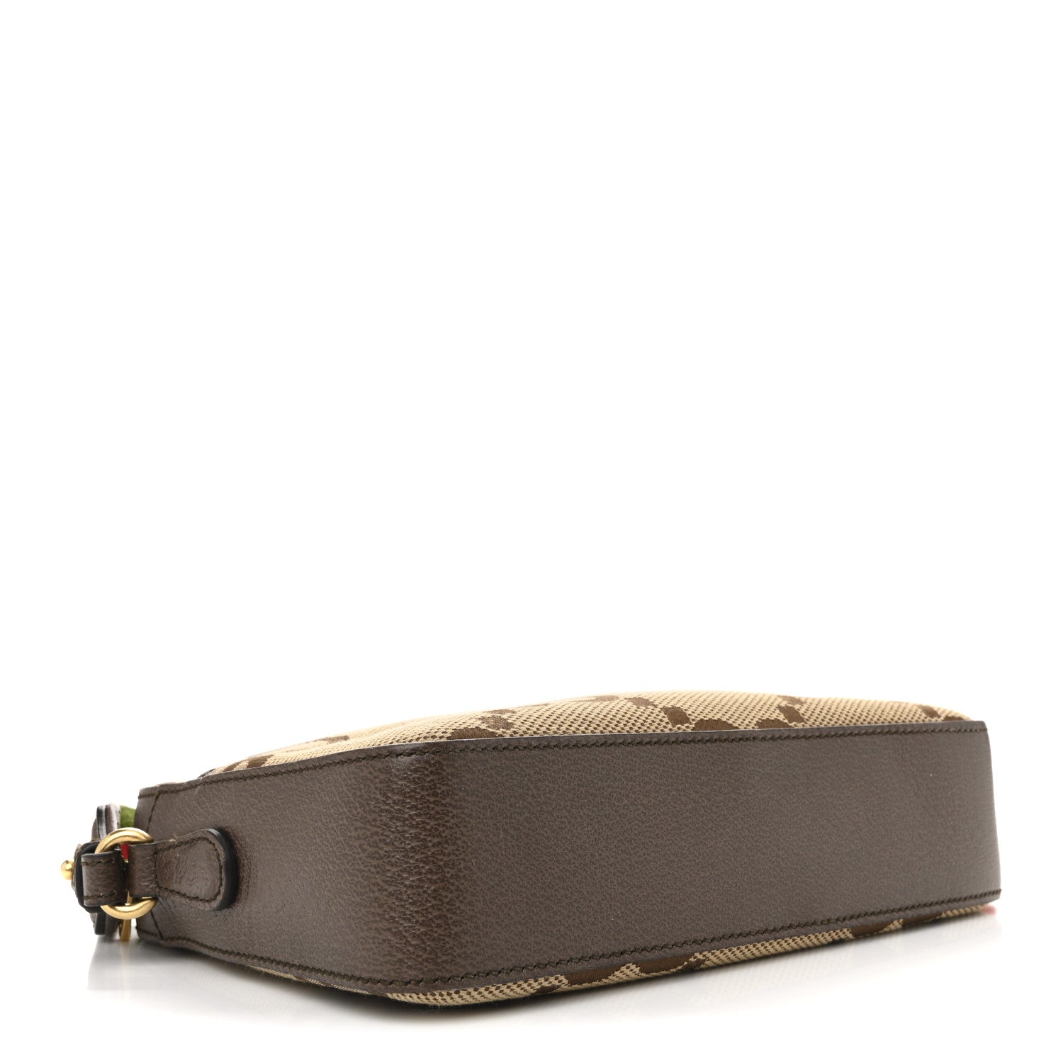 Monogram Jumbo GG Textured Dollar Calfskin Web Messenger Shoulder Bag Camel Ebony New Acero