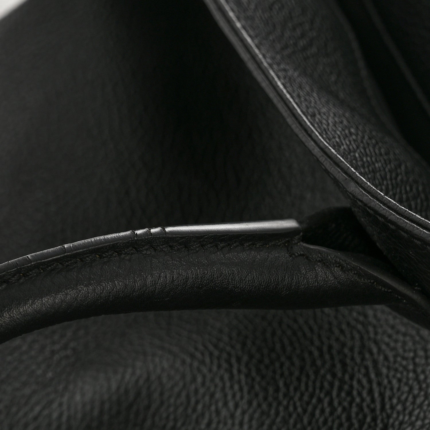 Calfskin Cerf Executive Shopper Tote Black