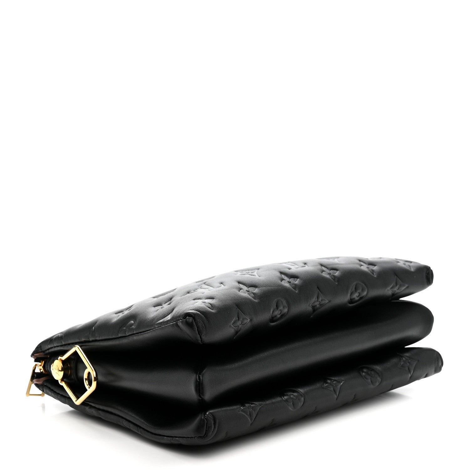 Lambskin Embossed Monogram Coussin PM Black