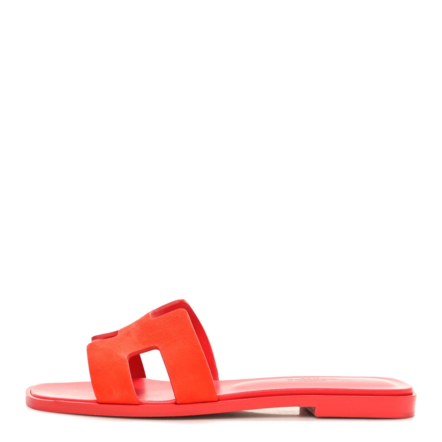 Suede Goatskin Oran Sandals 36 Rouge Grenadine