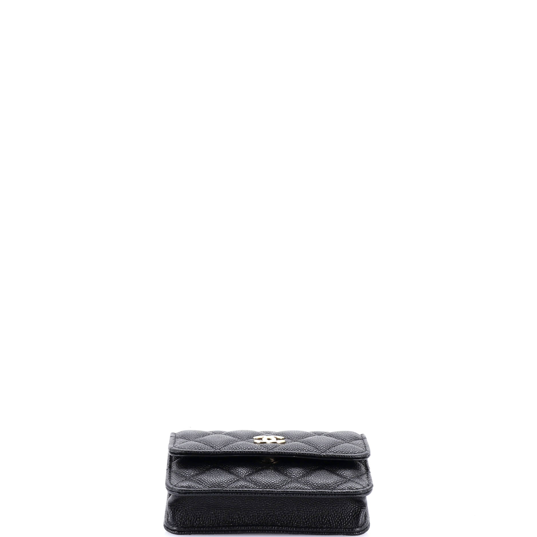 CC Bow Belt Bag Quilted Caviar Mini