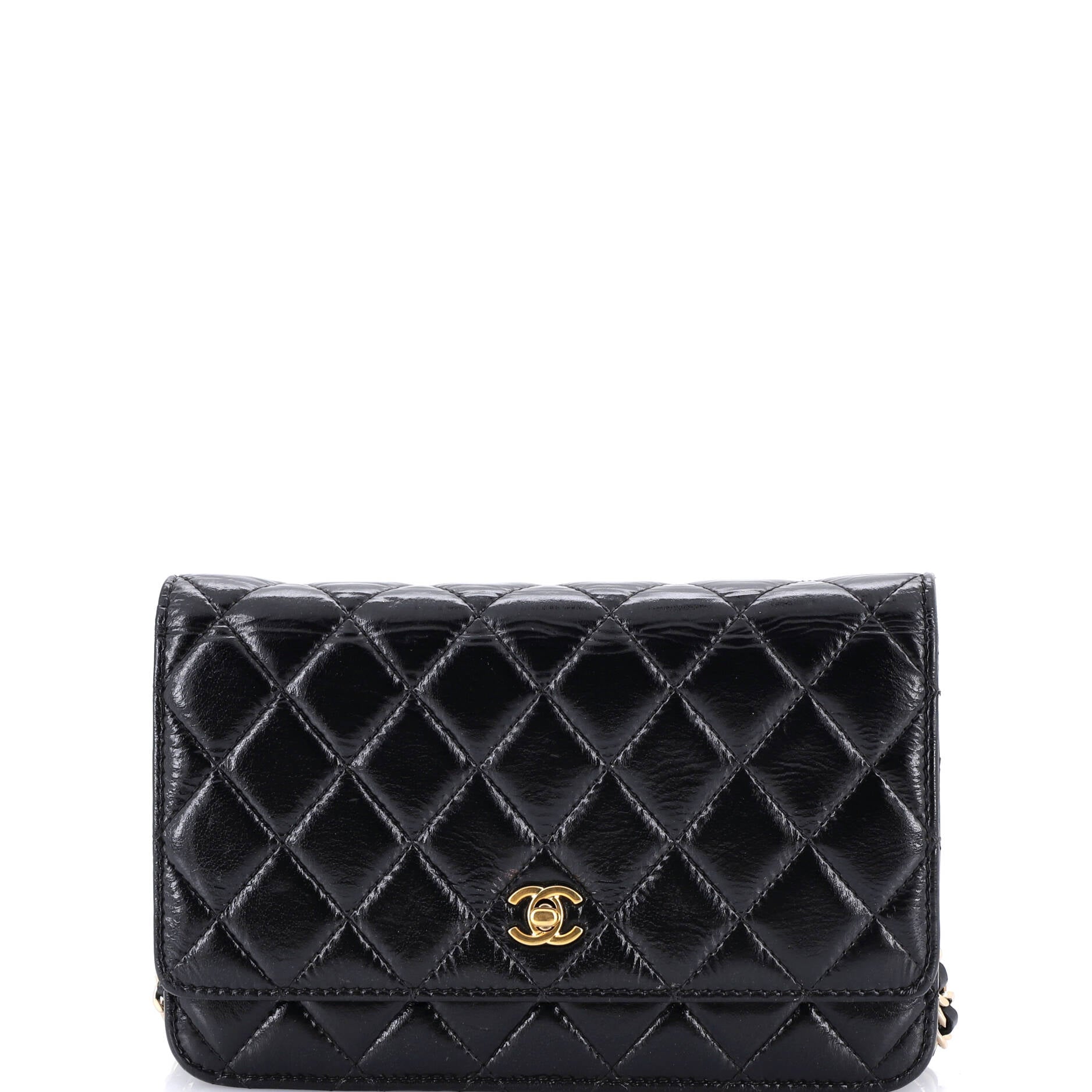 Pearl Charm Wallet on Chain Quilted Glazed Calfskin