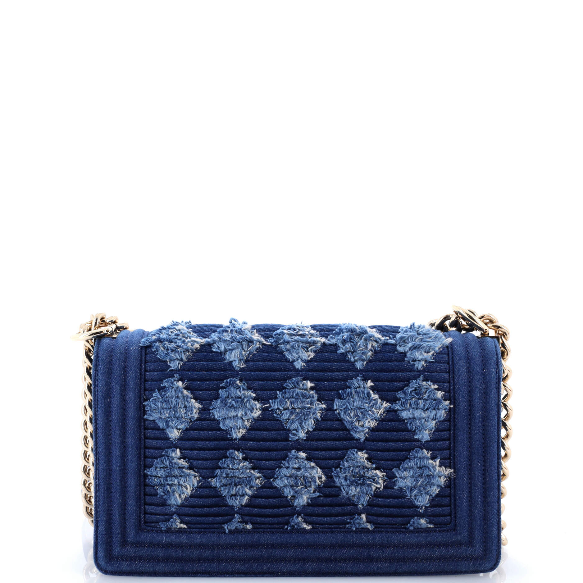 Boy Flap Bag Pleated Fringe Denim Old Medium