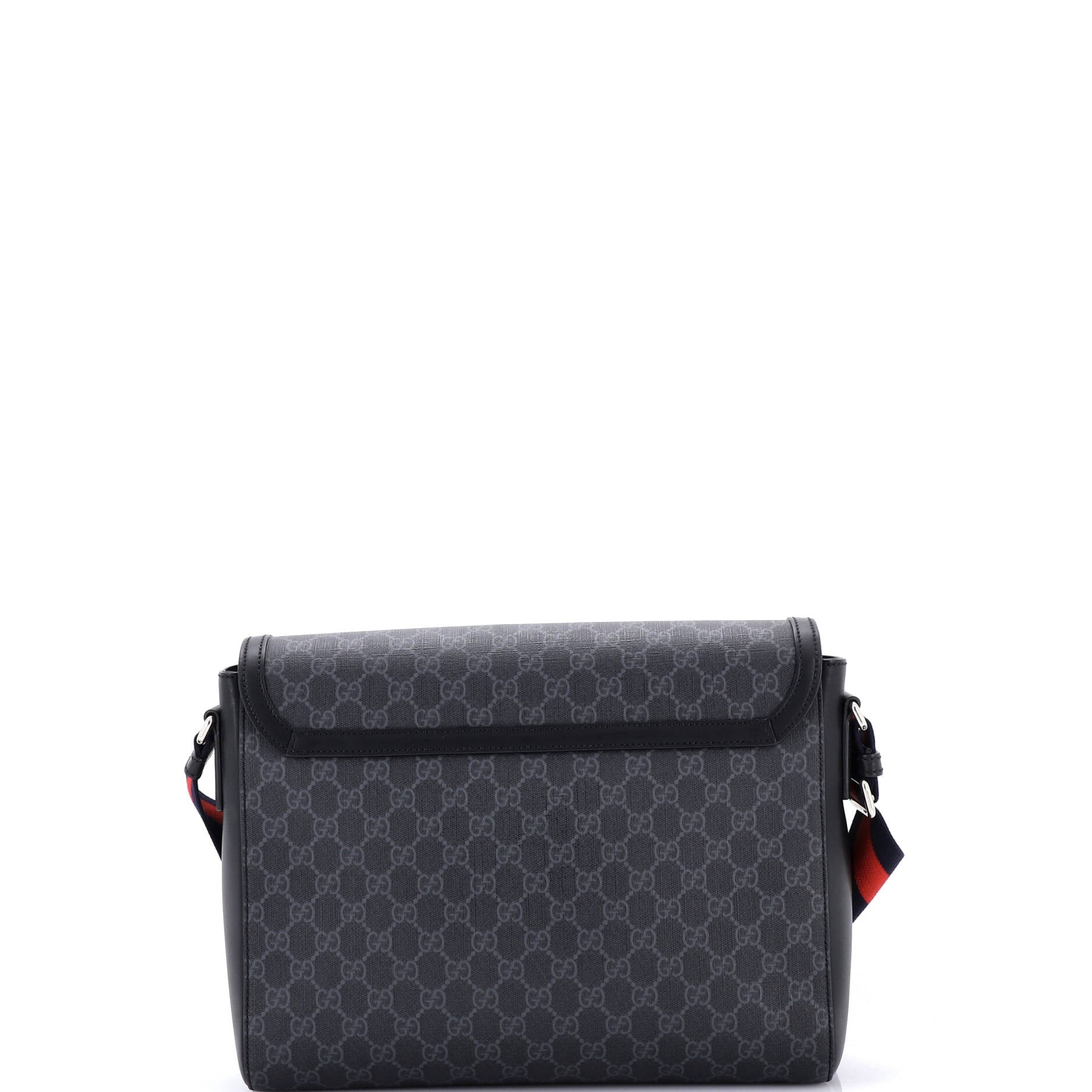 Web Strap Flap Messenger Bag GG Coated Canvas Medium