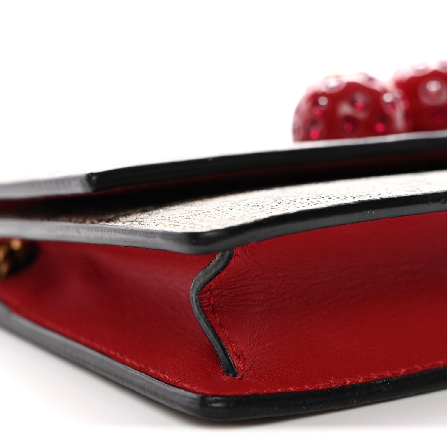 GG Supreme Monogram Mini Cherry Chain Bag