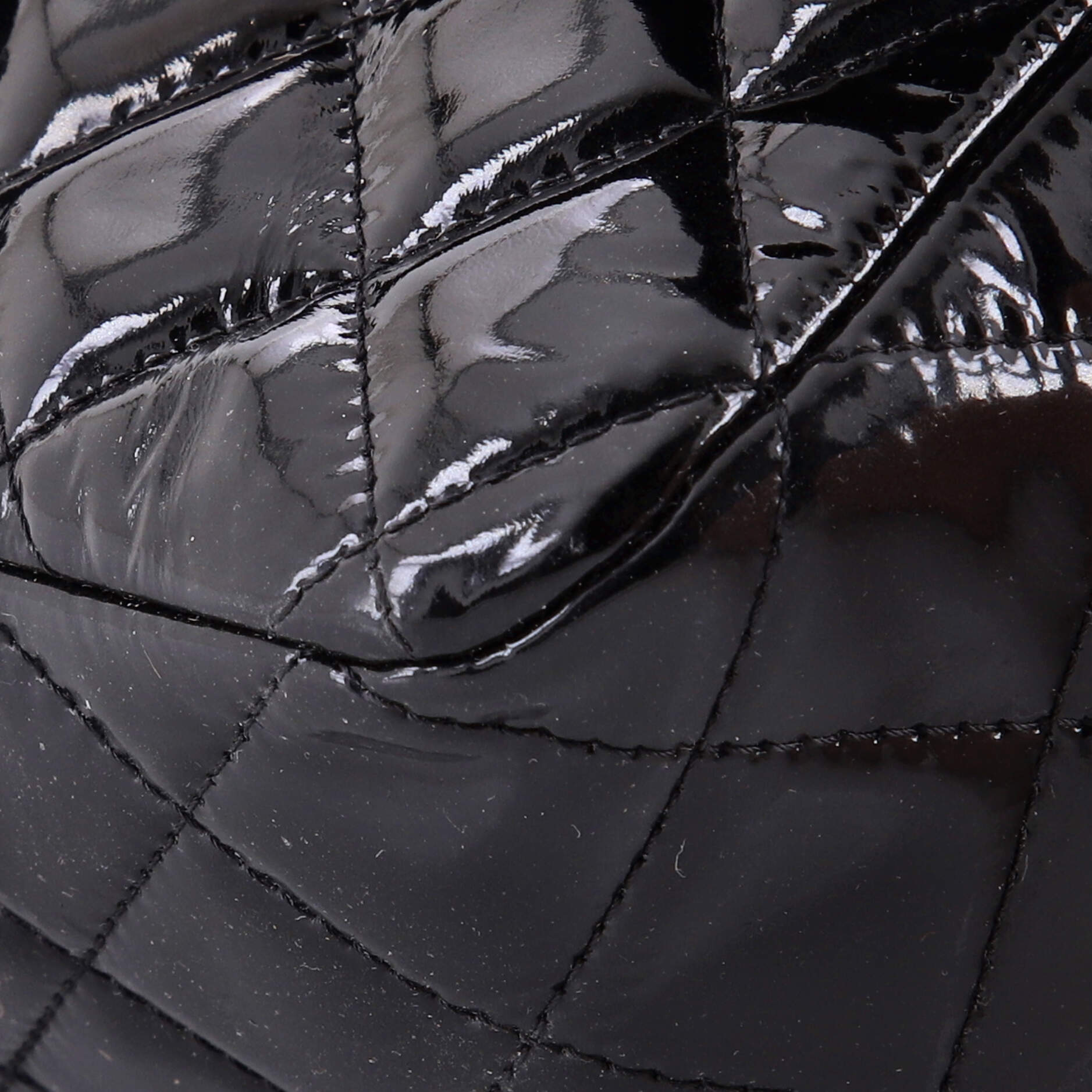 Classic Double Flap Bag Quilted Patent Medium