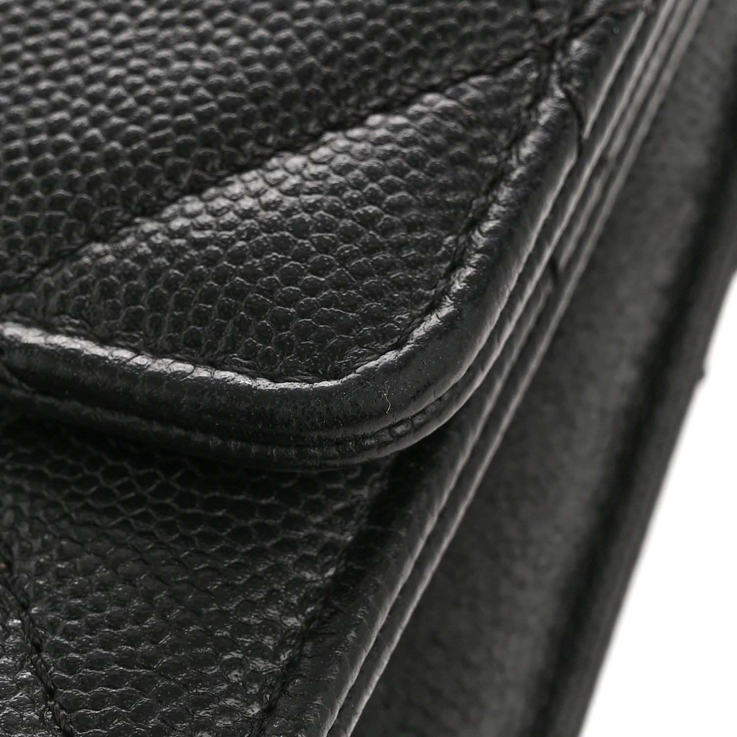 Caviar Quilted Chain Frame Flap Black