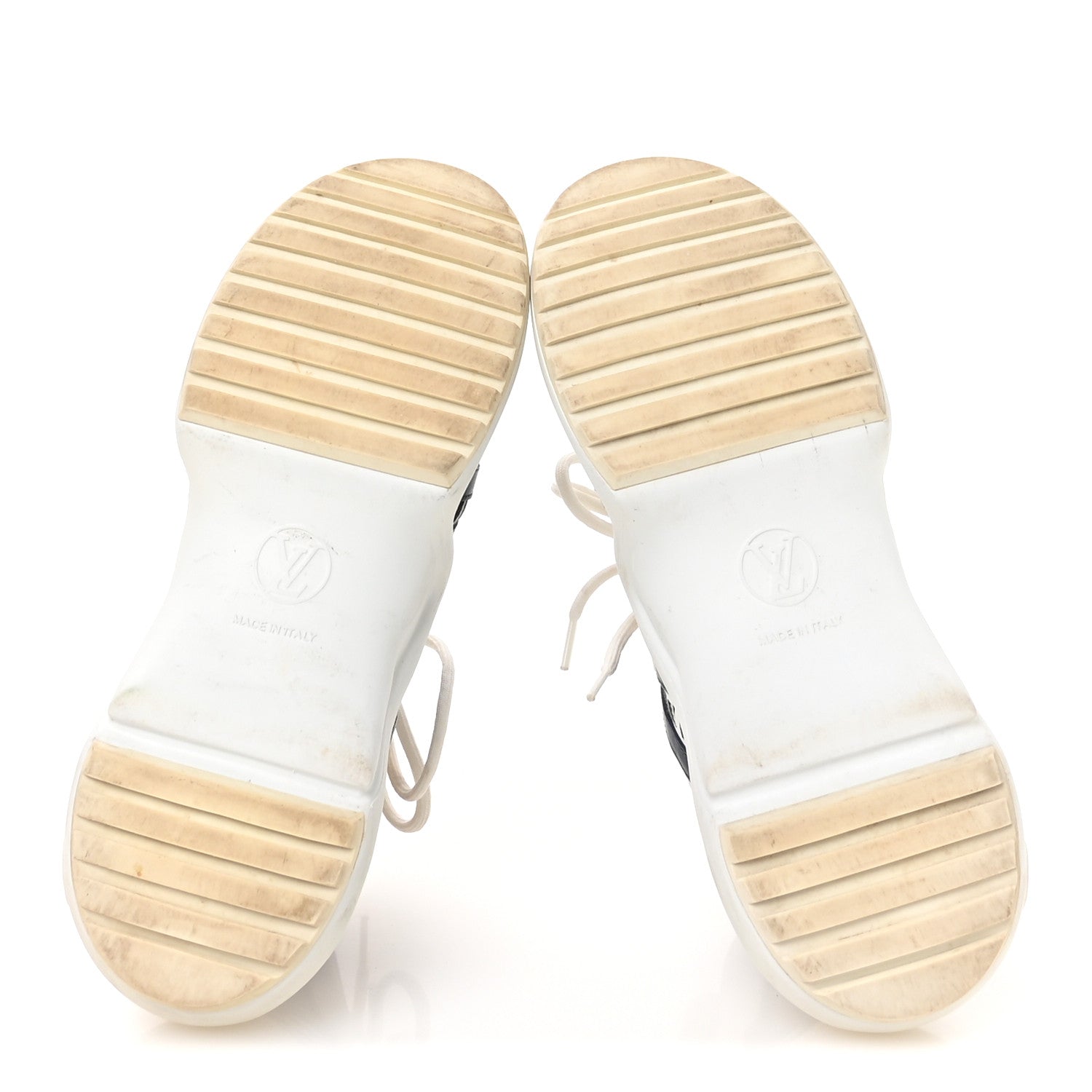 Patent Monogram Stripe LV Archlight Sneakers 36 White Blue