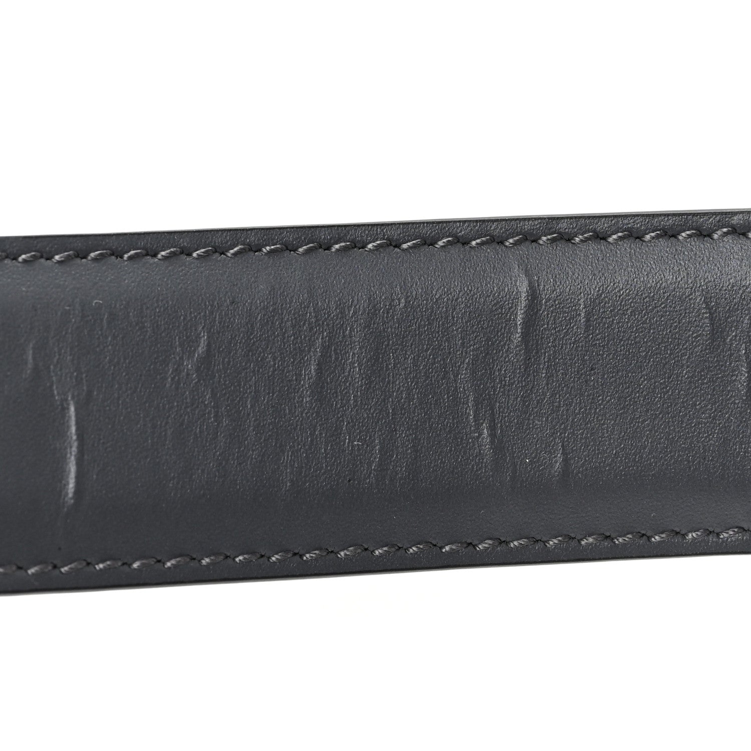 Selleria Calfskin GG Supreme Monogram Reversible Belt 95 38 Graphite Grey Black