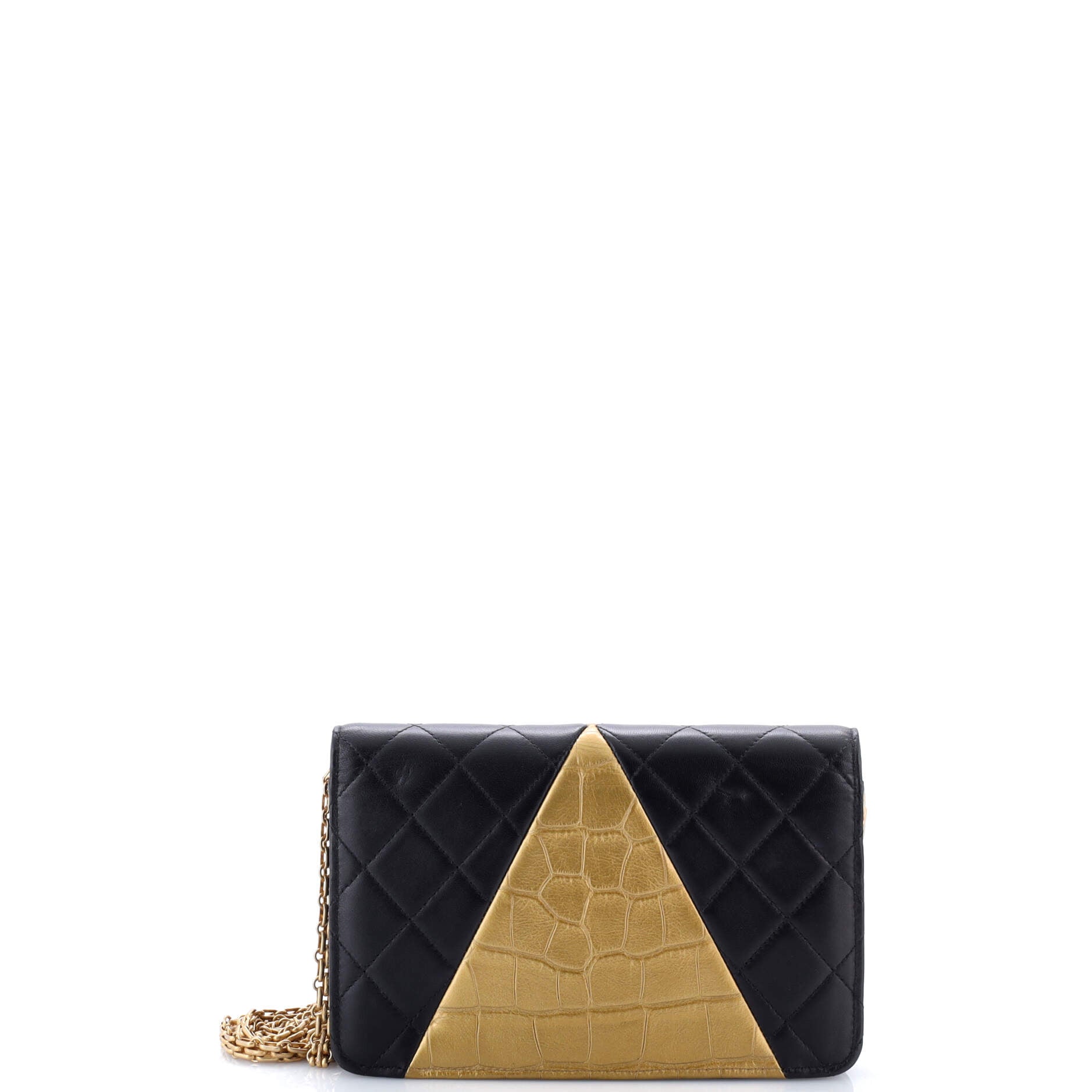 Reissue 2.55 Wallet on Chain Crocodile Embossed Calfskin and Quilted Lambskin