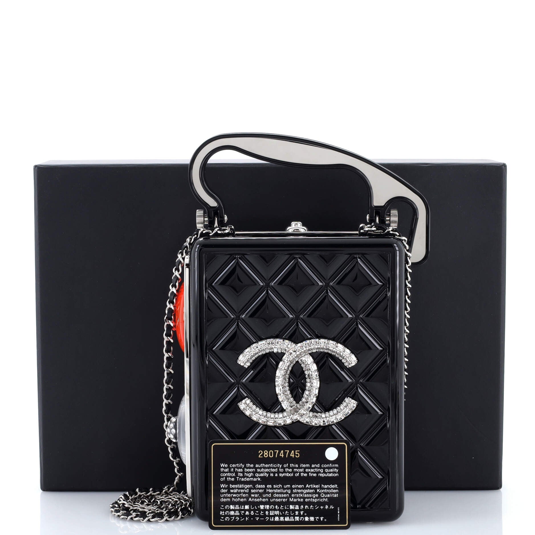 Traffic Light Minaudiere Resin with Metal and Crystals