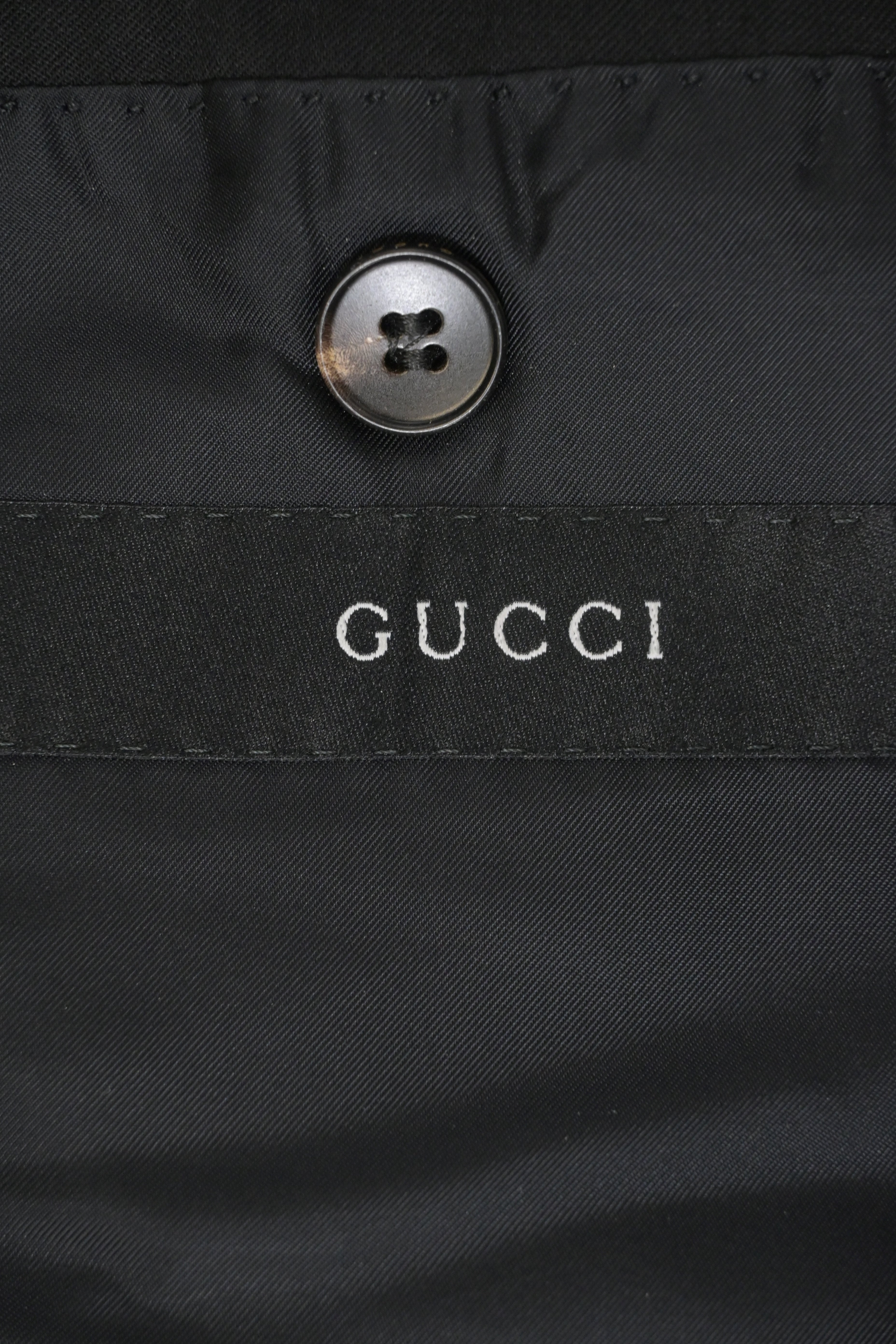 Men's Gucci Single-Breasted Blazer in Black Wool