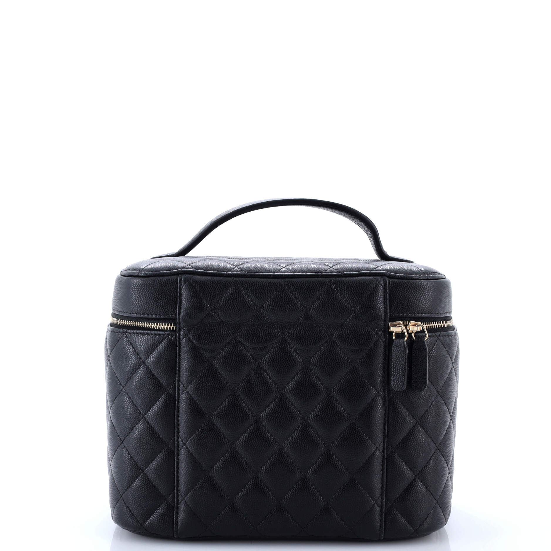 Classic Vanity Case Quilted Caviar Medium