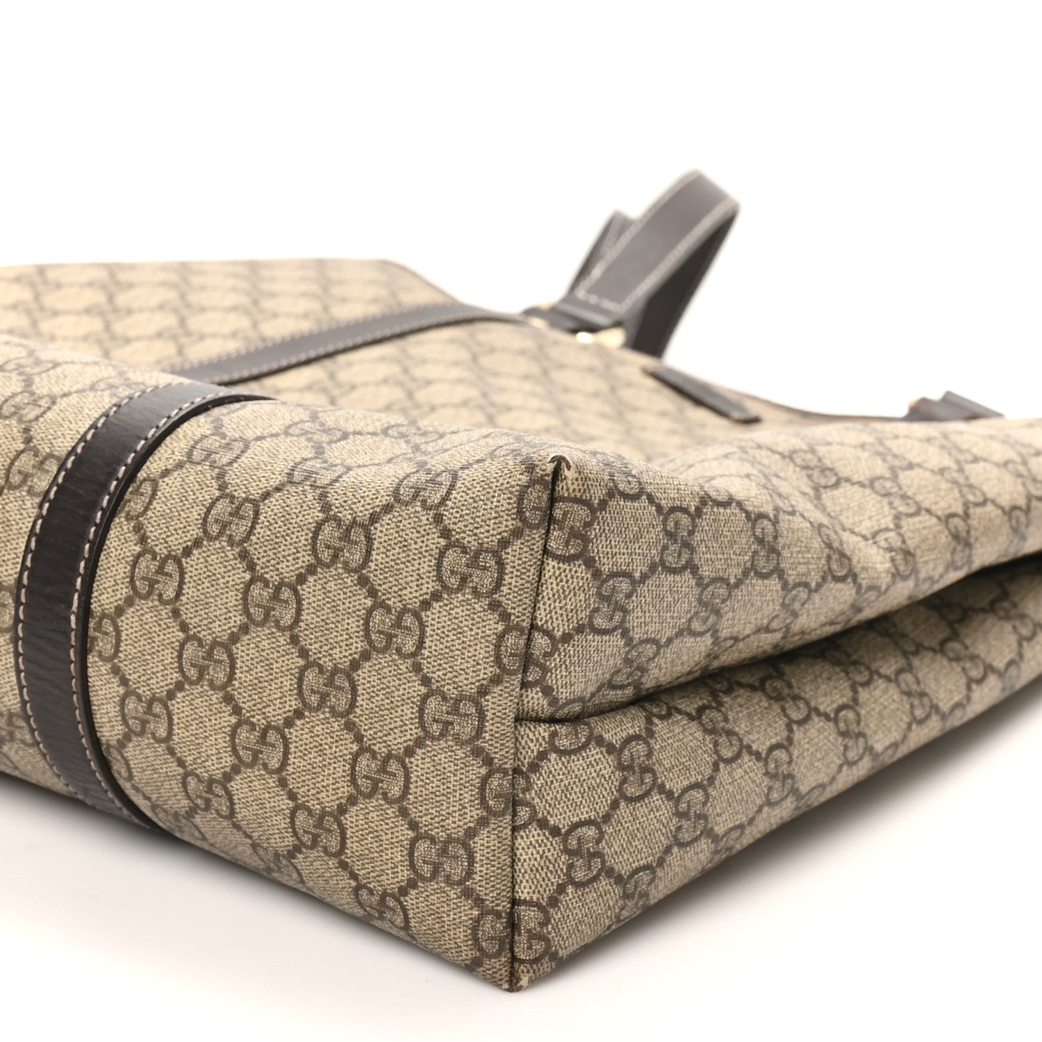 GG Plus Monogram Joy Vertical Tote Dark Brown