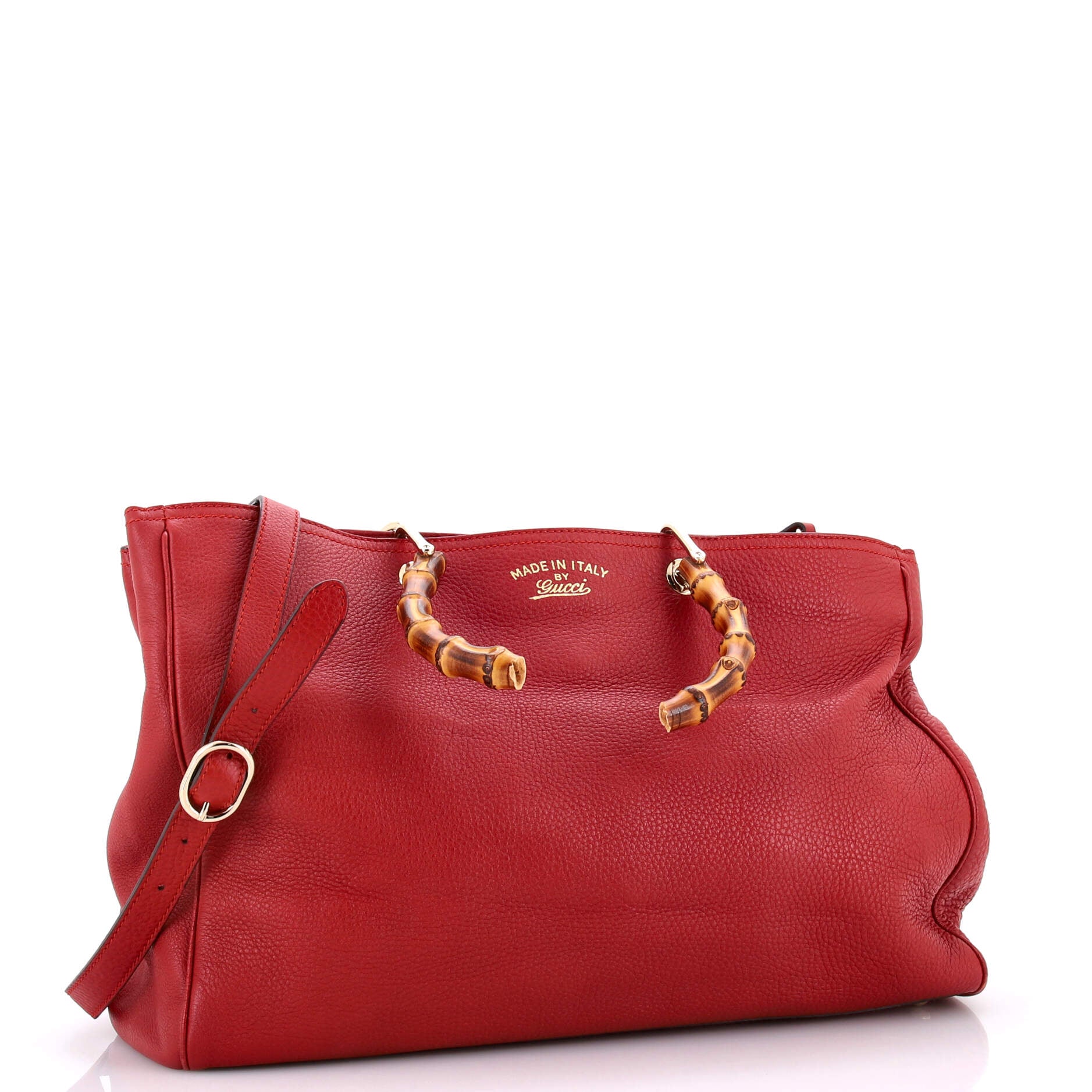 Bamboo Shopper Tote Leather Large