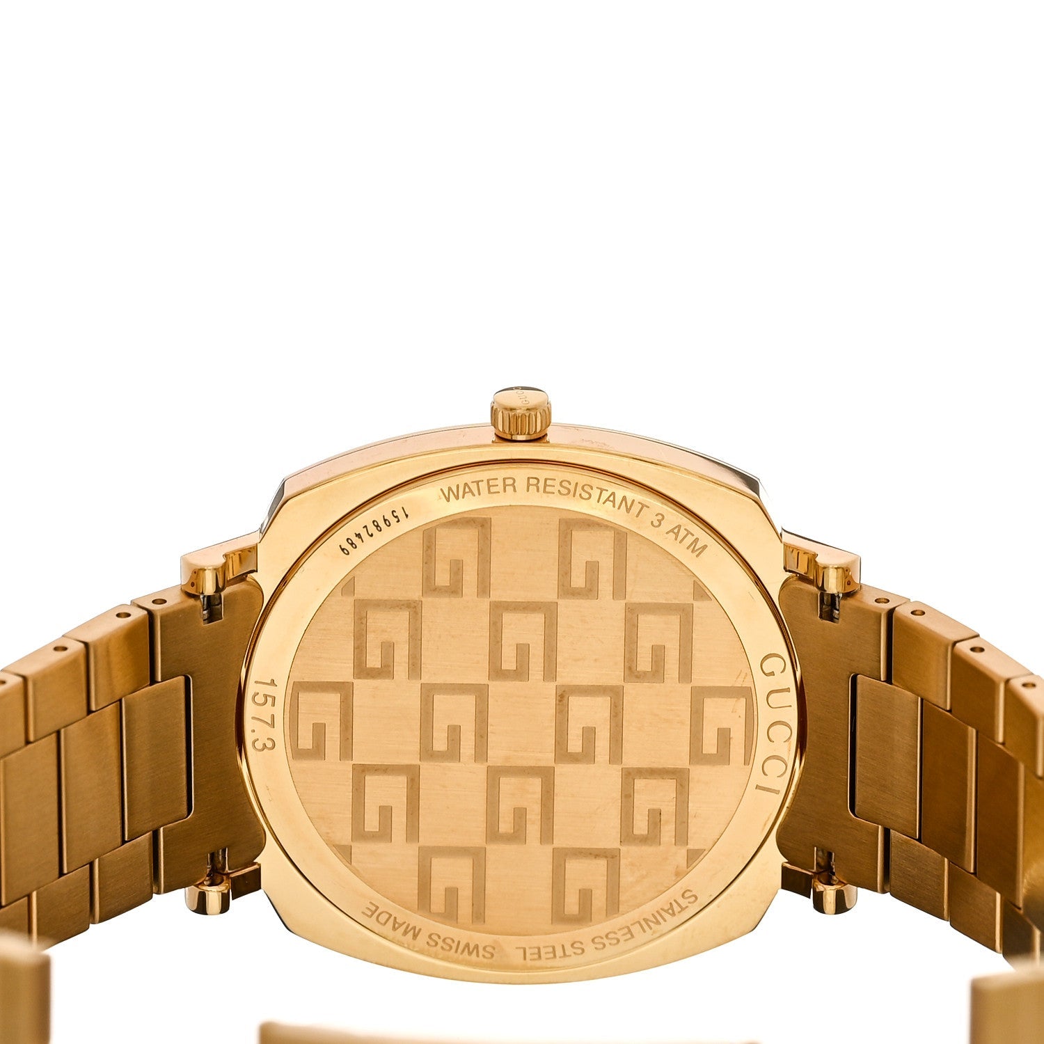 Stainless Steel 38mm Grip Quartz Watch Gold
