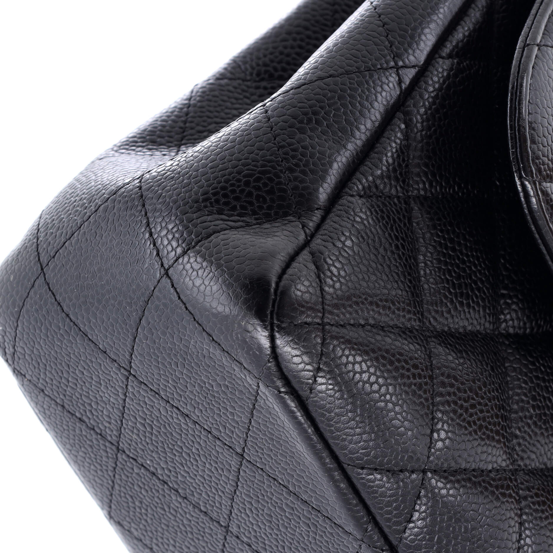 Classic Double Flap Bag Quilted Caviar Jumbo