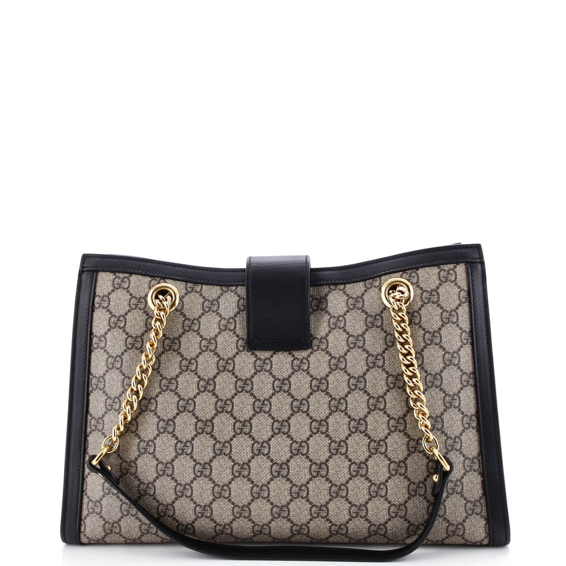 Padlock Chain Tote GG Coated Canvas with Leather Medium