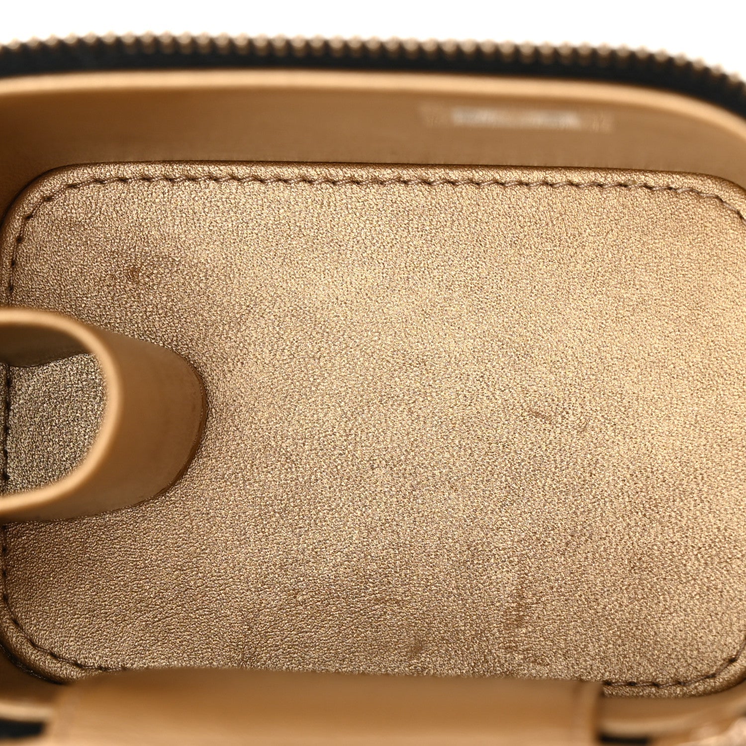Lambskin Quilted Mini Pearl Crush Vanity Case With Chain Black