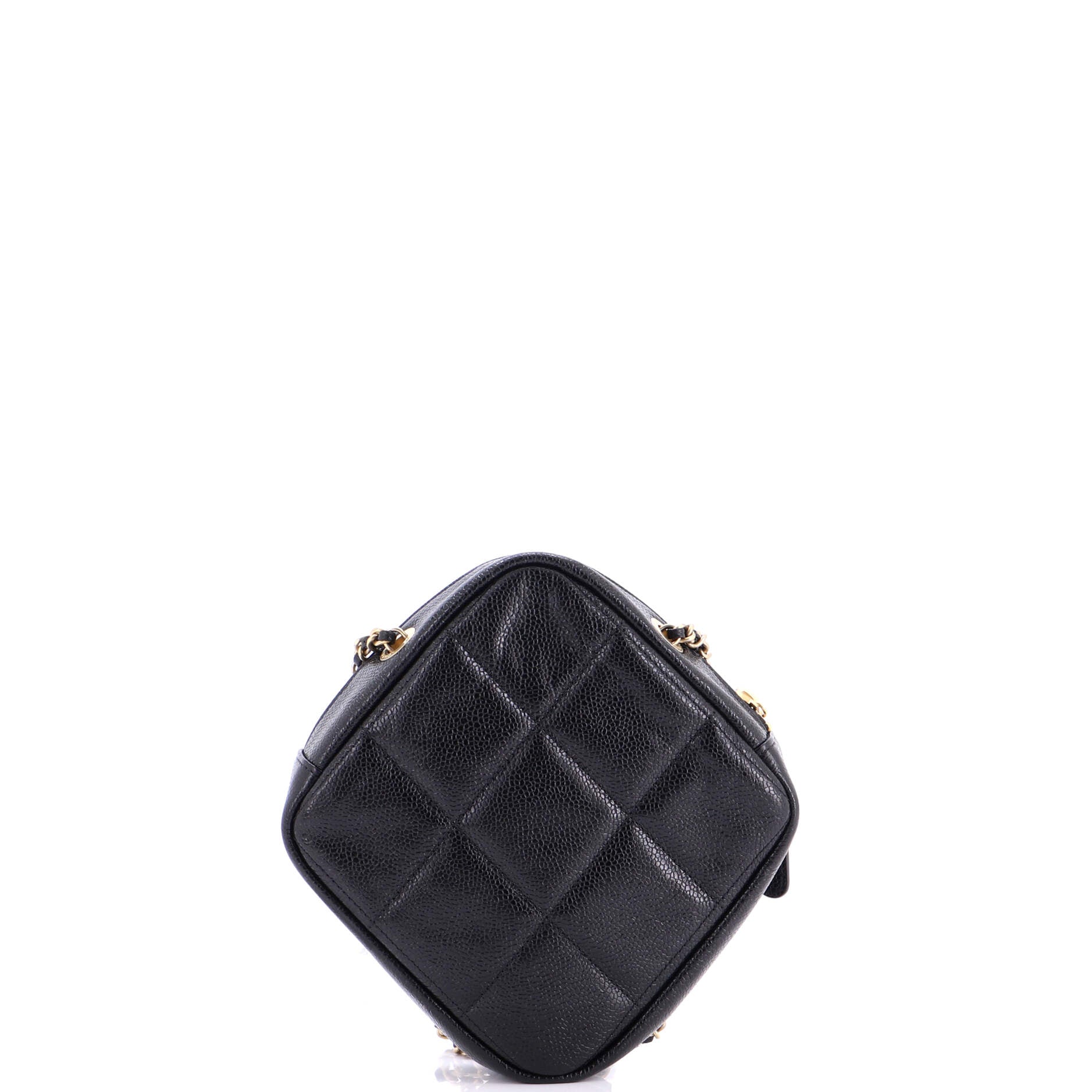 Diamond Chain Crossbody Bag Quilted Caviar Small