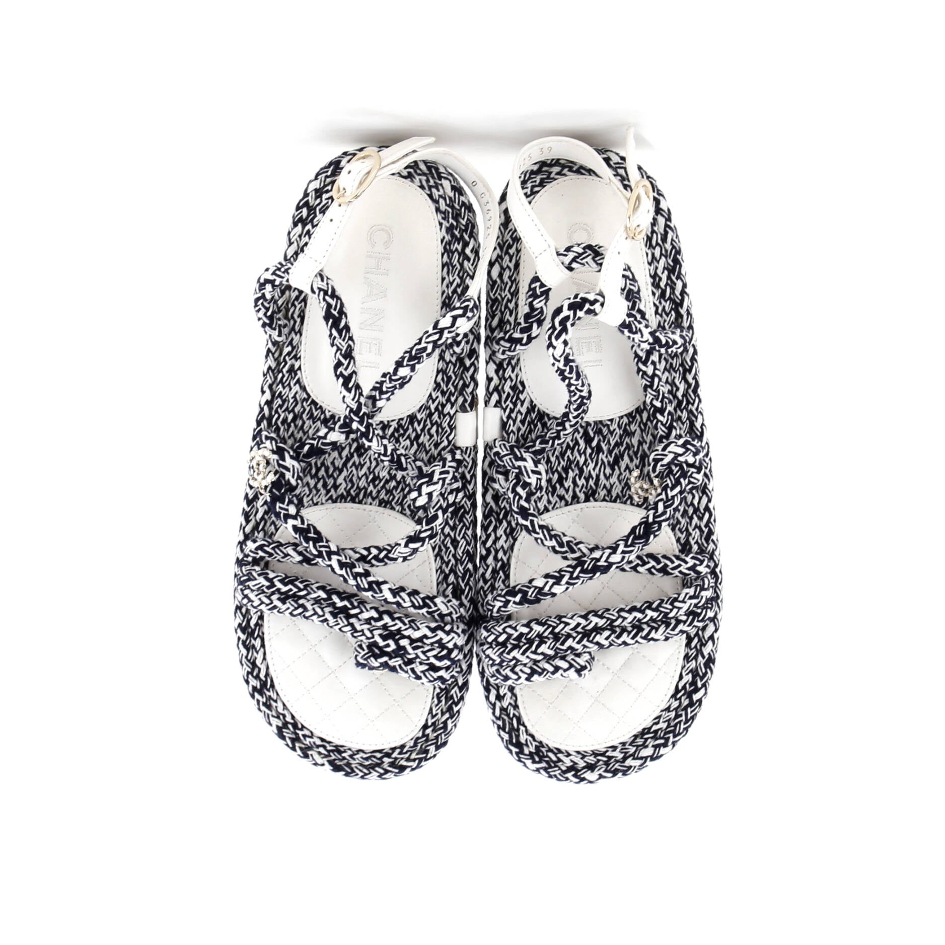 Women's CC Chain Sandals Braided Cord