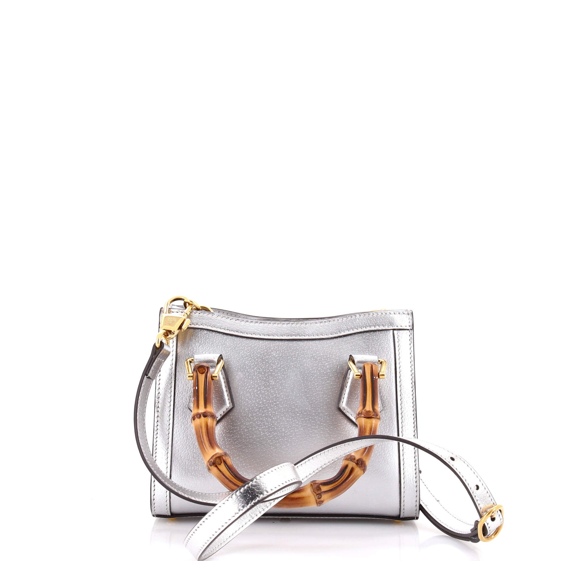 Diana NM Bamboo Handle Tote Leather Mini