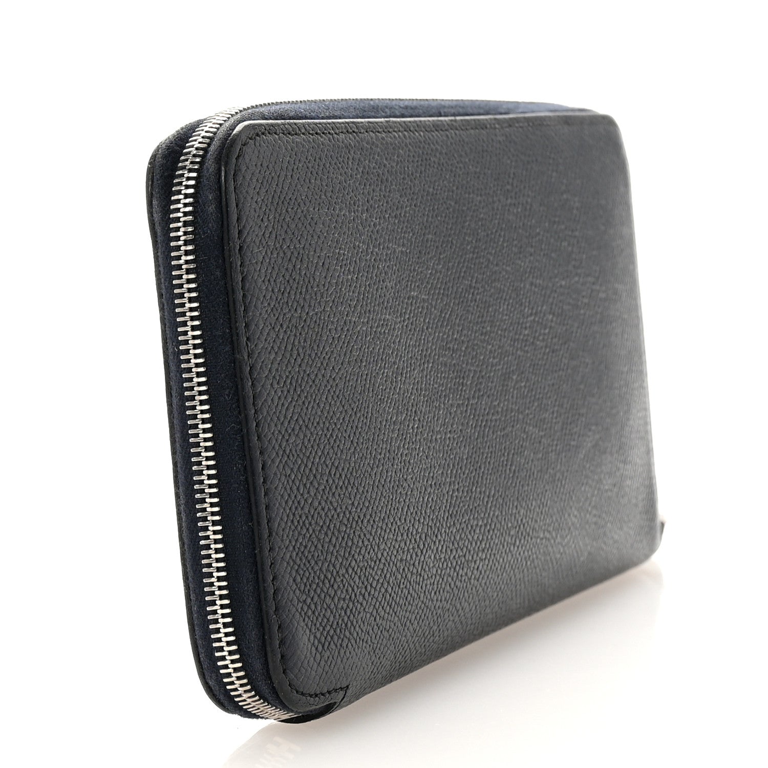 Epsom Silk'In Wallet Bleu Indigo Rouge De Coeur
