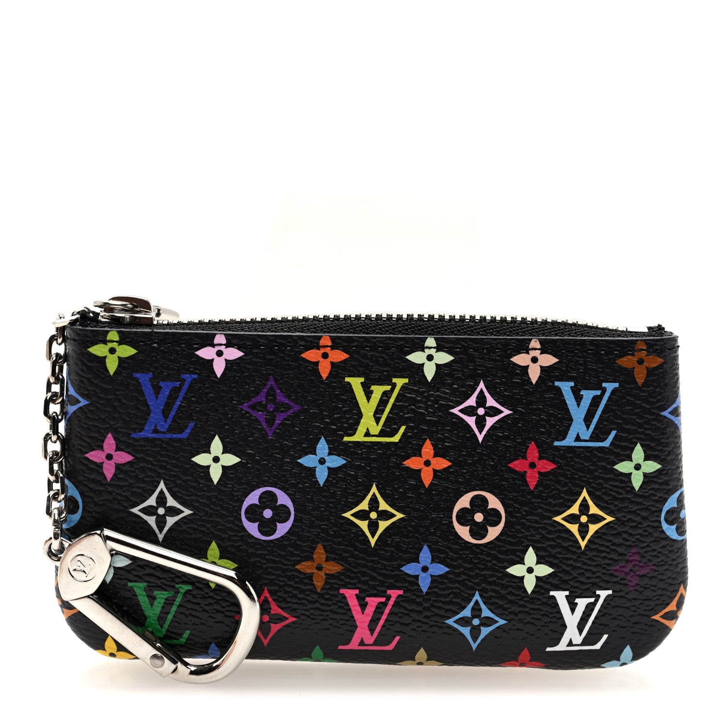 LV X TM Monogram Multicolor Key Pouch Black