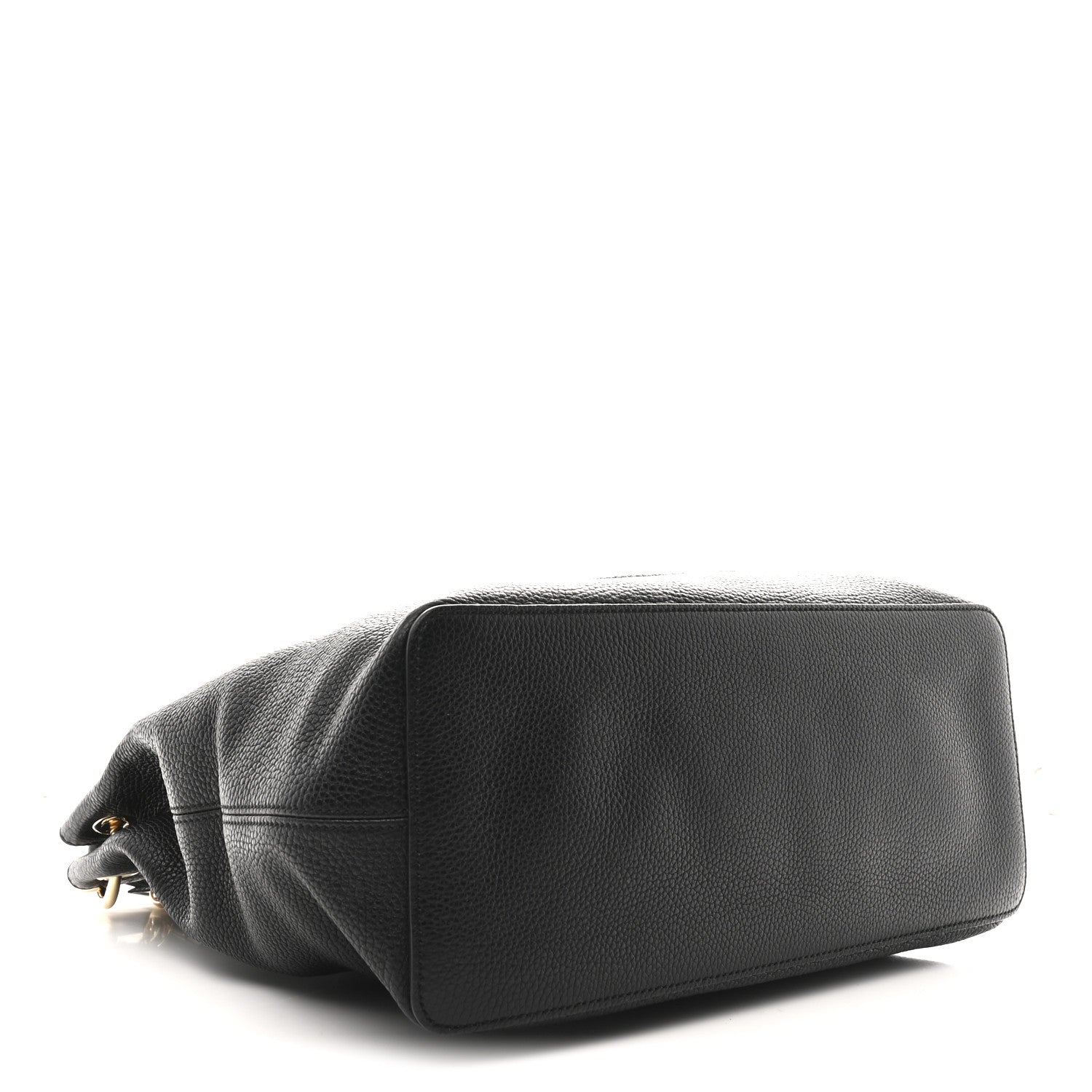 Pebbled Calfskin Large Soho Hobo Black