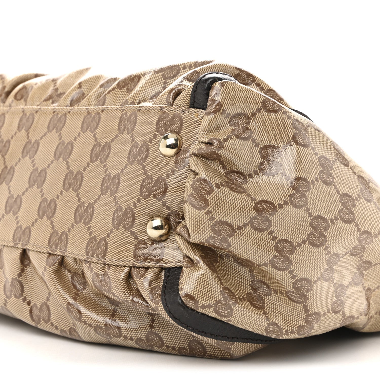 Crystal Monogram D Ring Tote Dark Brown
