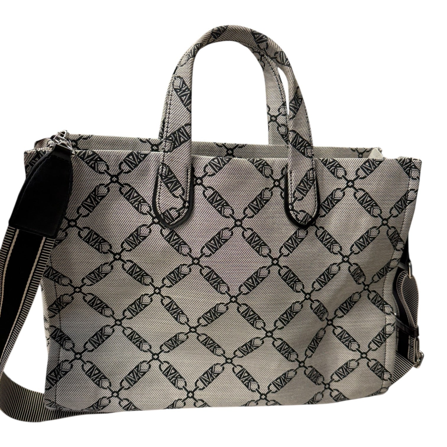 Tote Designer By Michael Kors In Grey, Size:Large