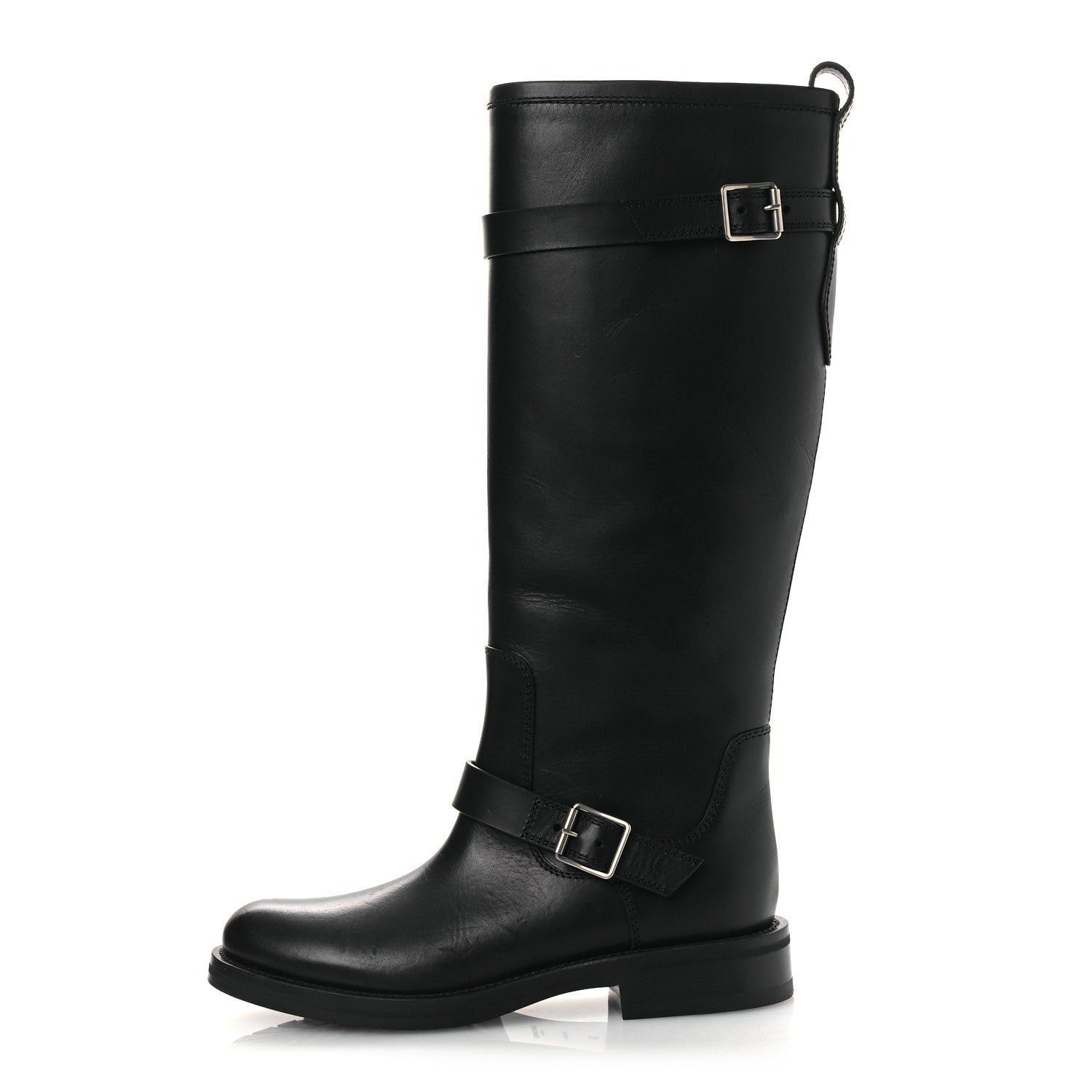 Smooth Calfskin River Boots 38 Black