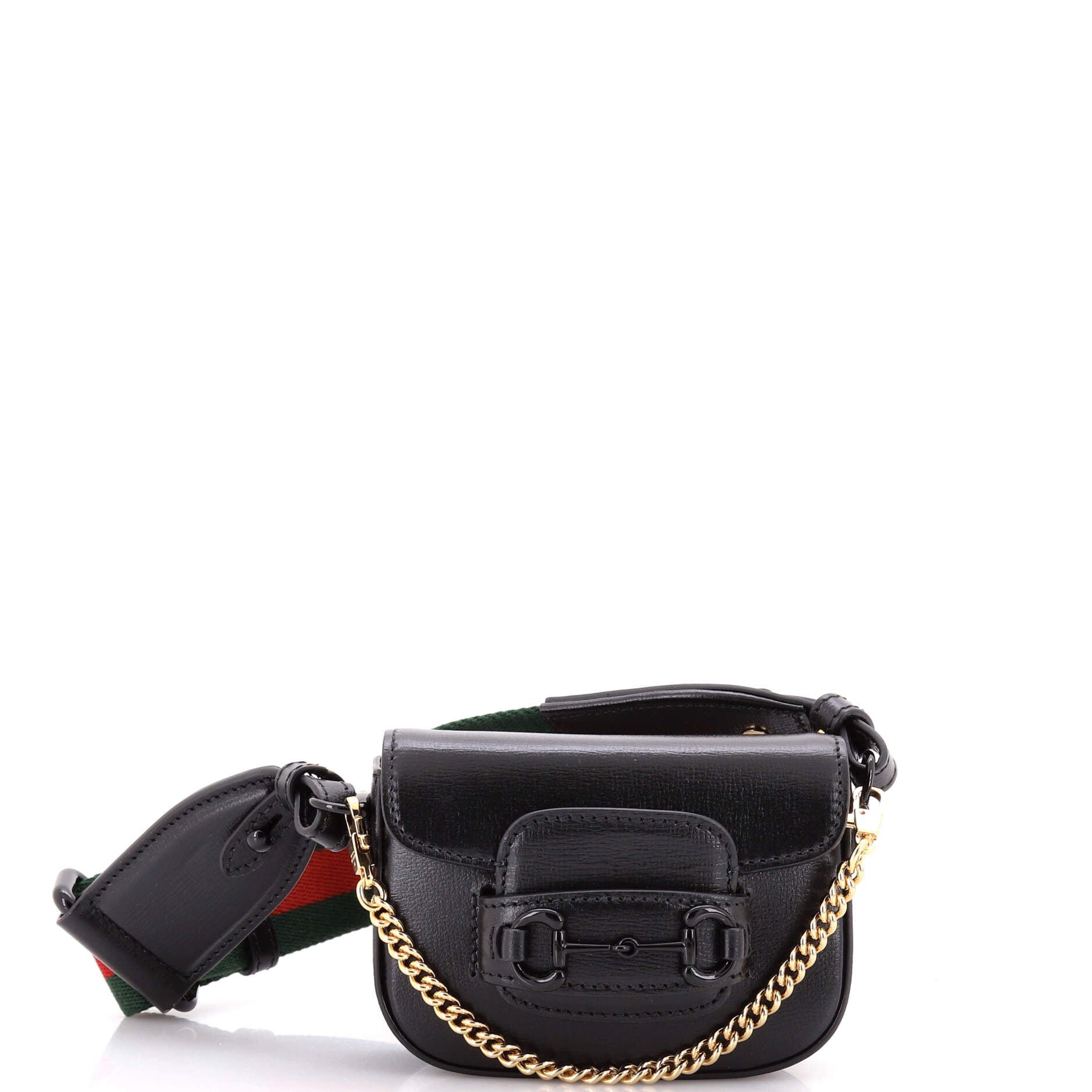 Horsebit 1955 Flap Wallet with Strap Leather