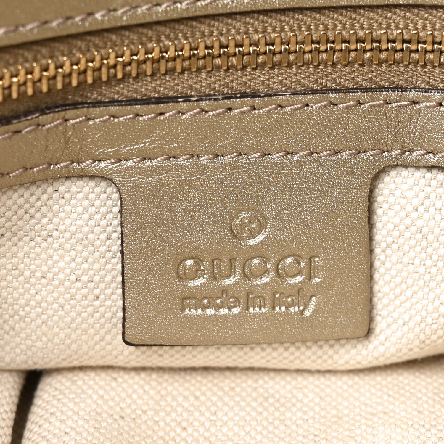 Monogram Mayfair Top Handle Satchel Gold Beige
