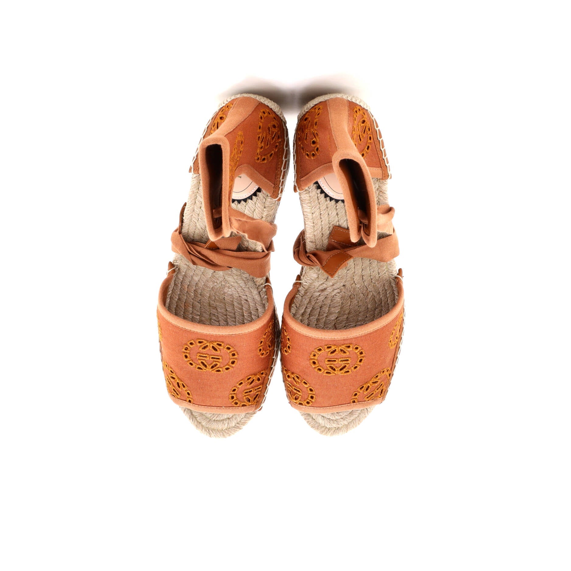 Women's Damita Espadrilles Interlocking G Embroidered Canvas