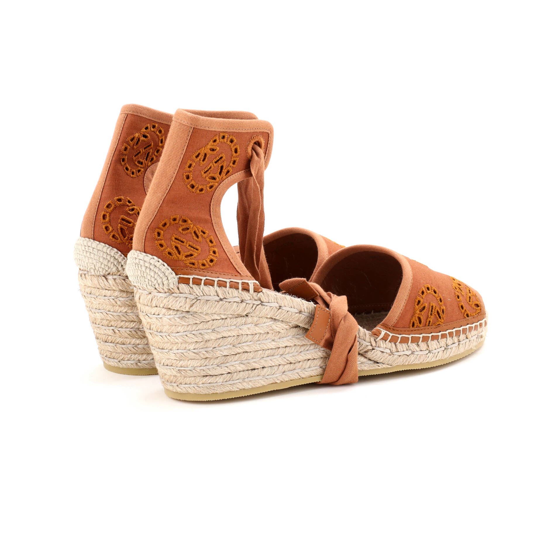 Women's Damita Espadrilles Interlocking G Embroidered Canvas