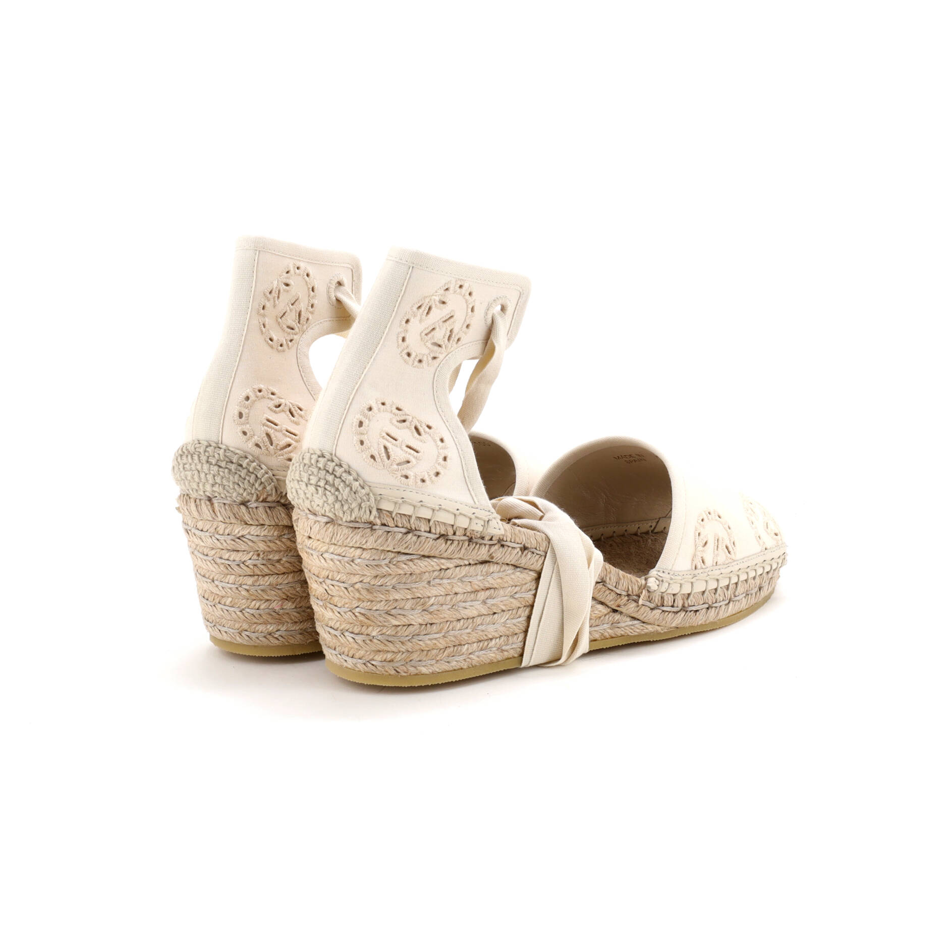 Women's Damita Espadrilles Interlocking G Embroidered Canvas